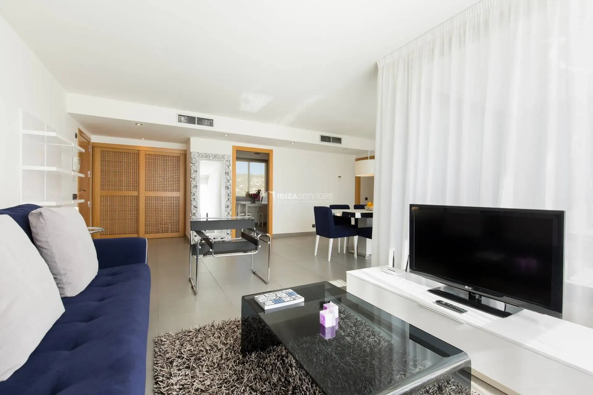 Living room of Flat to rent in Eivissa  with Air Conditioner and Swimming Pool