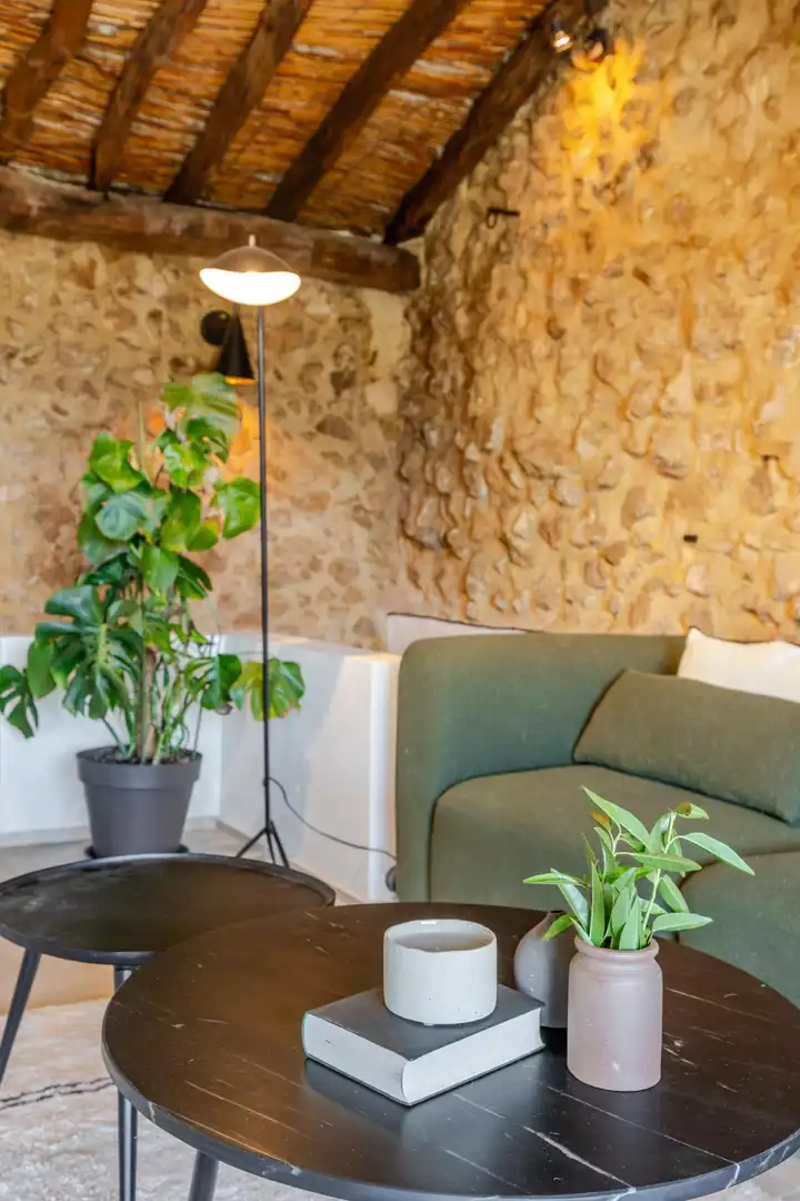 Sala de estar de Finca rústica en venta en Venta del Moro con Jardín privado, Terraza y Amueblado