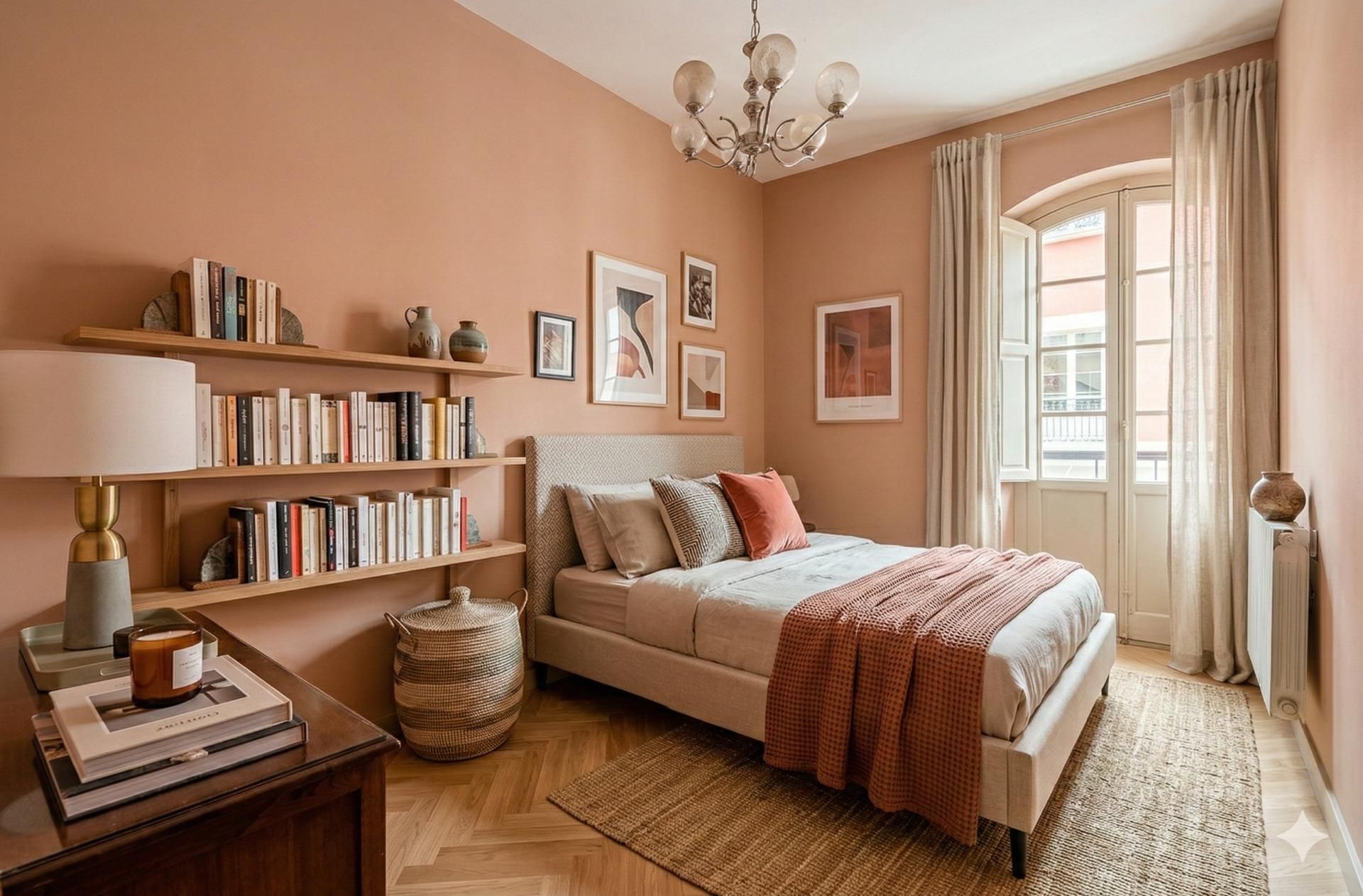 Habitación de Casa adosada en venta en Mieres (Asturias) con Calefacción y Amueblado