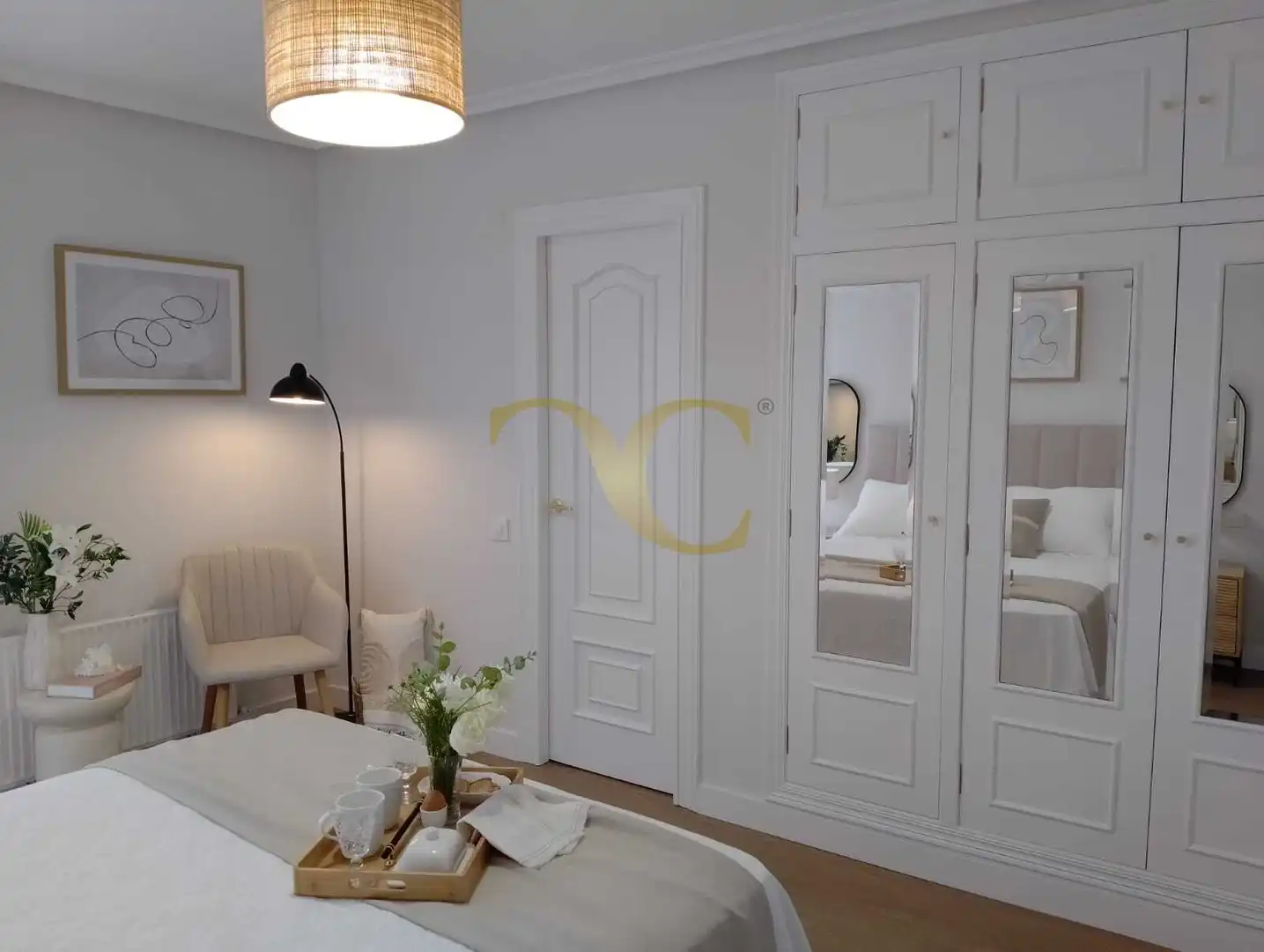 Bedroom of Flat for sale in Gijón   with Heating and Furnished