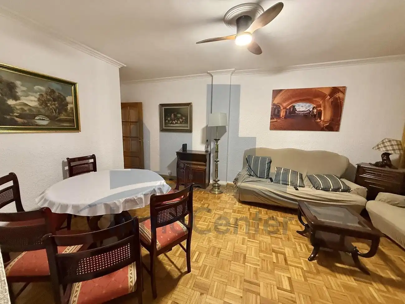 Wohnzimmer von Wohnung zur Miete in Badajoz mit Heizung, Parkett und Terrasse