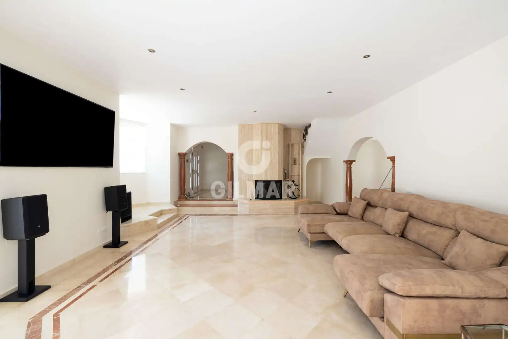 Sala de estar de Casa o chalet en venta en Estepona con Jardín privado y Piscina