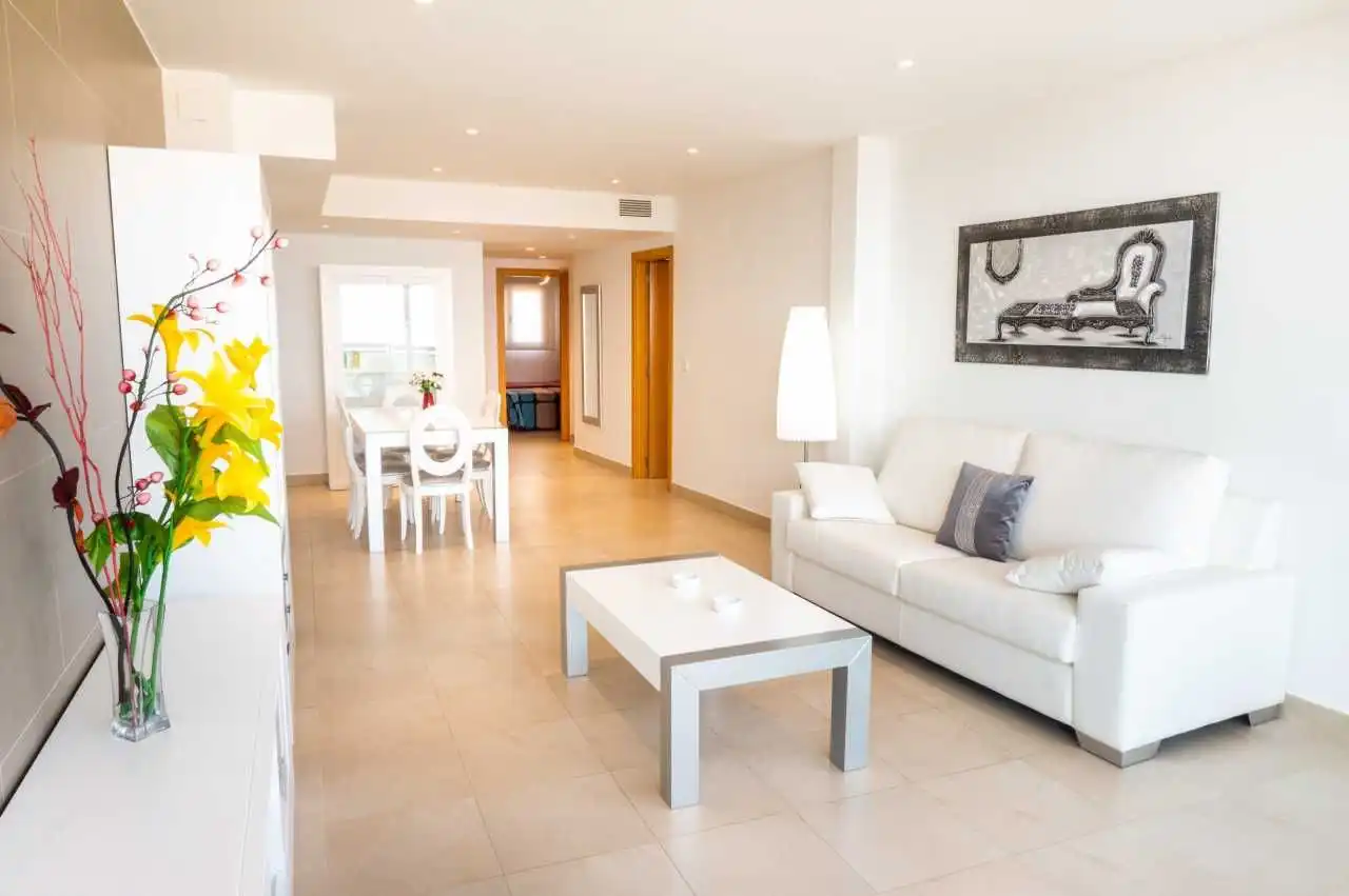 Living room of Apartments for rent in Benidorm  with Air Conditioner, Private garden and Terrace