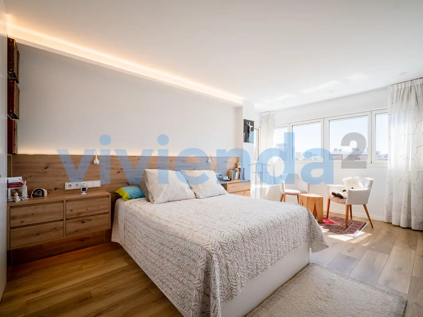 Bedroom of Flat for sale in Madrid  with Air Conditioner, Heating and Terrace