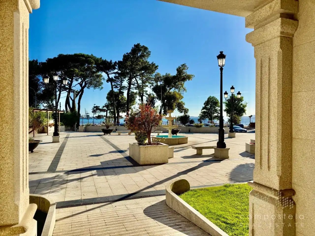 Außenansicht von Wohnung zur Miete in Vilagarcía de Arousa mit Heizung, Parkett und Terrasse