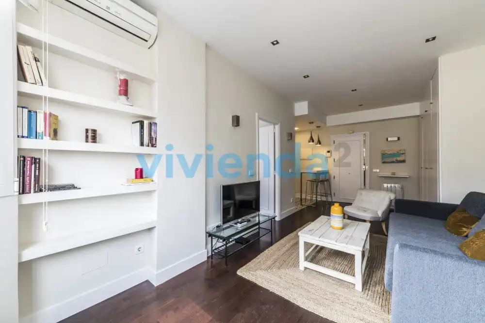 Wohnzimmer von Wohnung zur Miete in Madrid mit Klimaanlage und Heizung