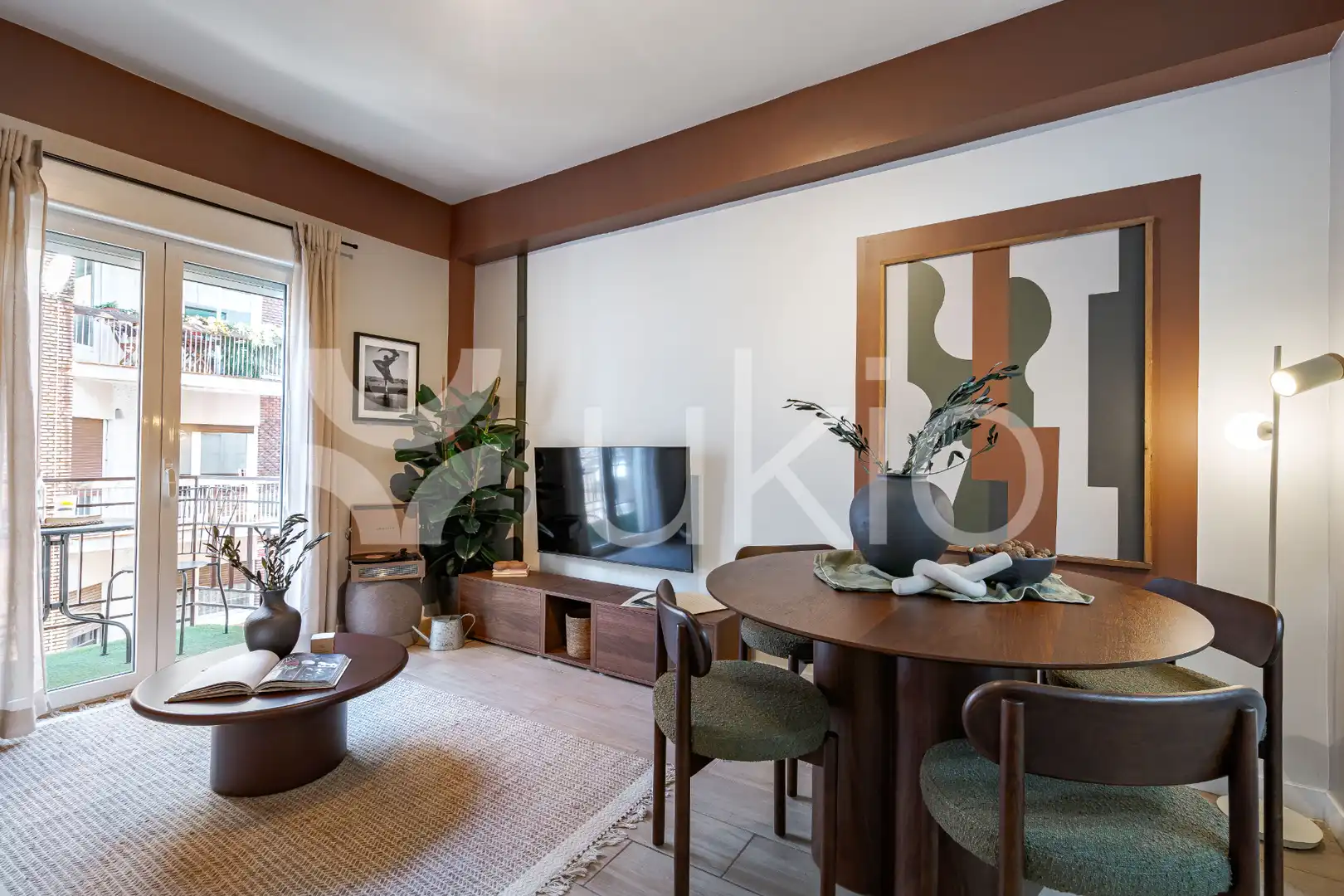 Living room of Apartments for rent in Madrid  with Air Conditioner, Heating and Furnished