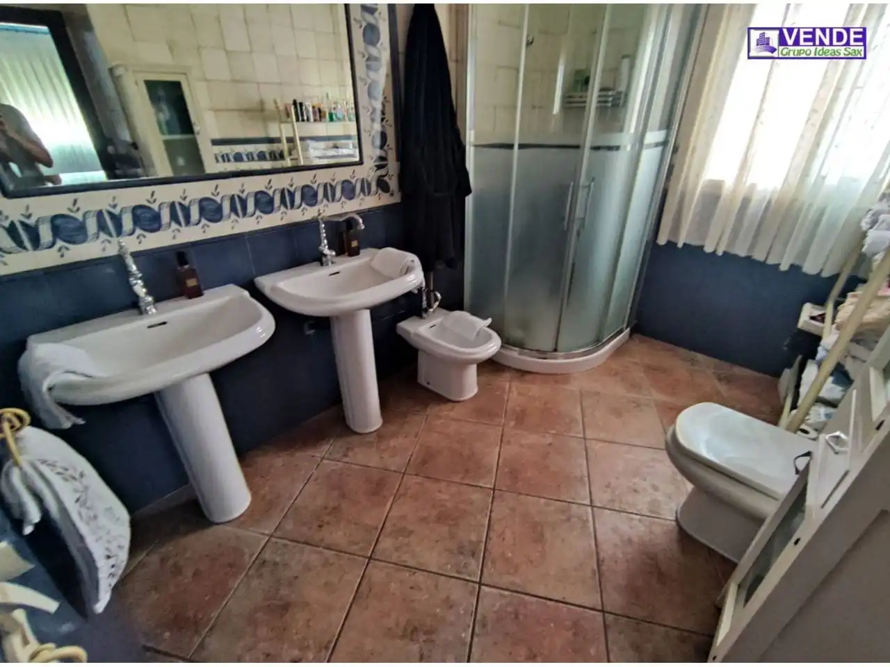 Baño de Finca rústica en venta en Sax con Aire acondicionado, Jardín privado y Terraza