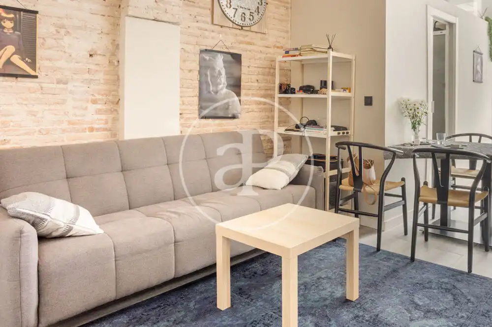 Sala d'estar de Pis de lloguer en Valencia amb Aire condicionat, Calefacció i Moblat