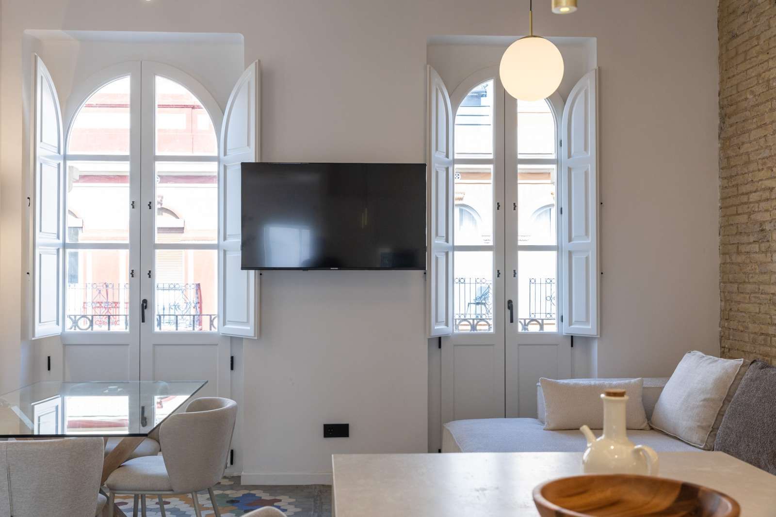 Sala de estar de Apartamento para compartir en  Valencia Capital con Aire acondicionado, Calefacción y Terraza