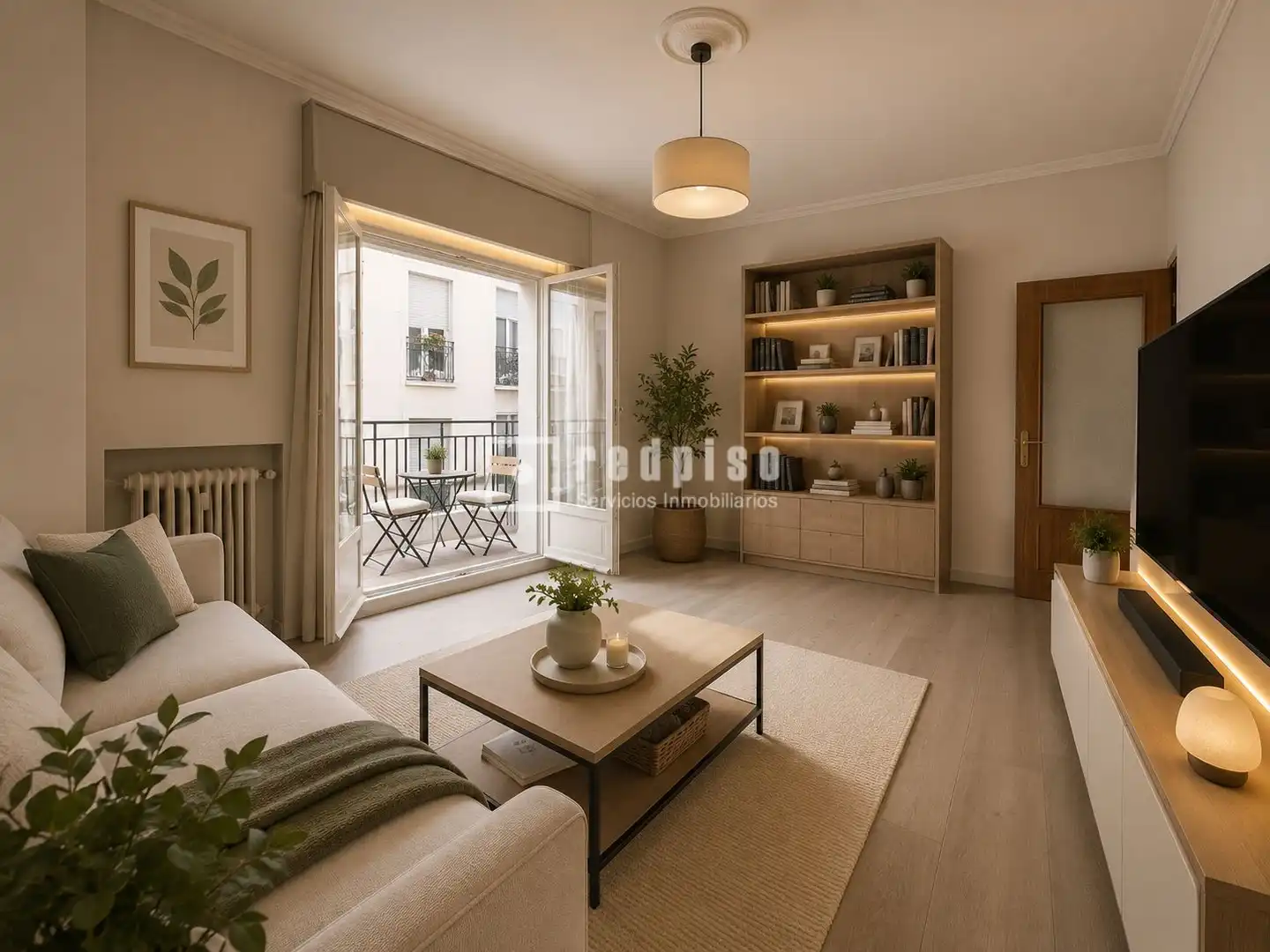 Sala d'estar de Pis en venda en Madrid amb Calefacció, Parquet i Terrassa