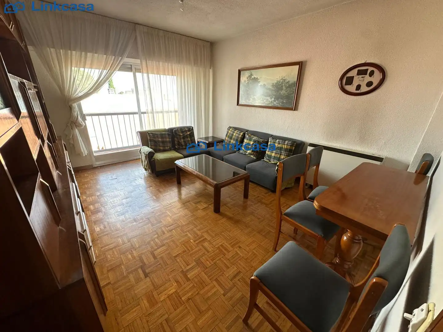 Living room of Flat for sale in Madrid  with Heating, Parquet flooring and Terrace