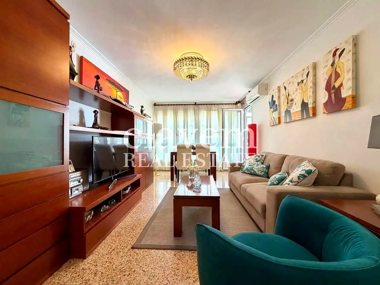 Sala de estar de Piso en venta en Barcelona con Aire acondicionado, Amueblado y Balcón
