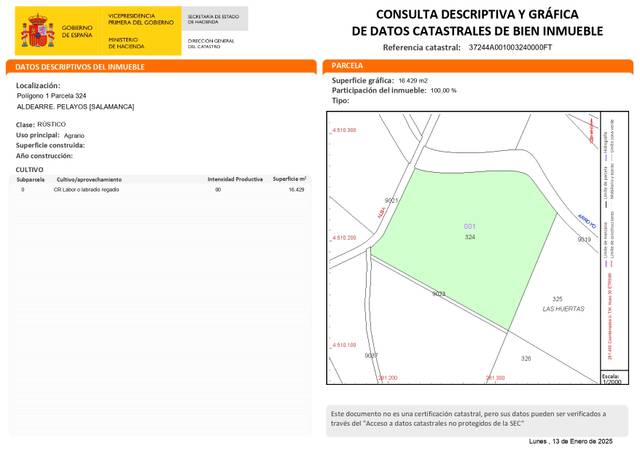 Terreno en Venta en Pelayos