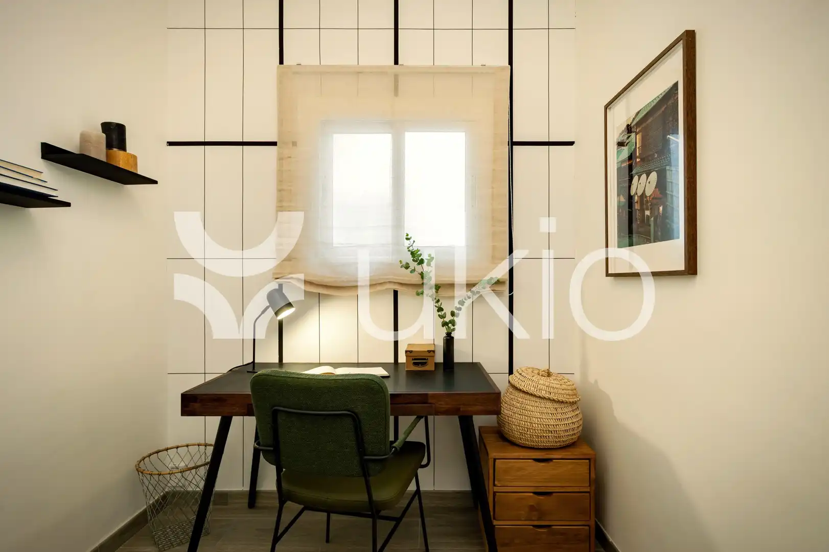 Schlafzimmer von Wohnungen zur Miete in Barcelona mit Klimaanlage, Terrasse und Möbliert