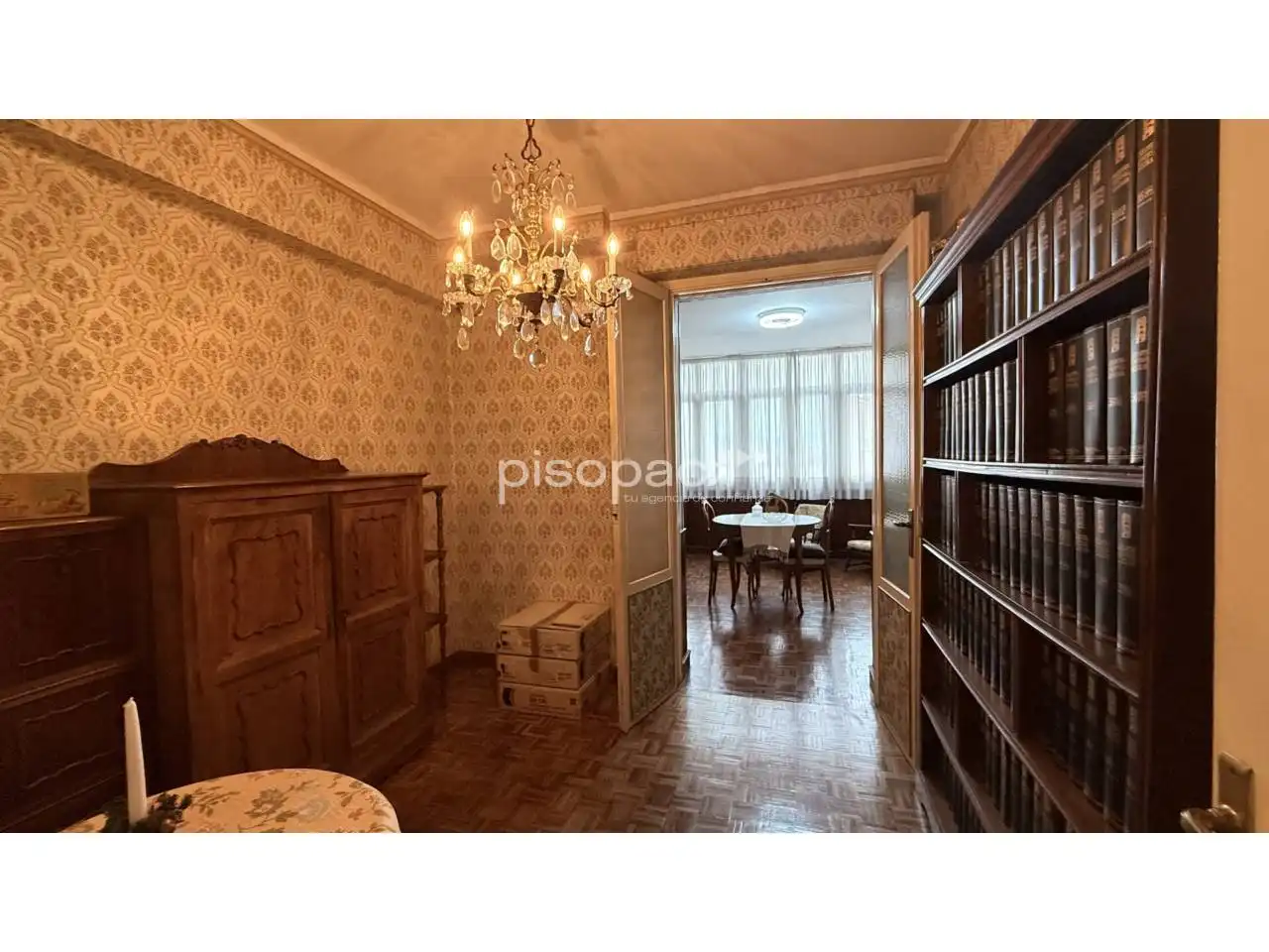 Dining room of Flat for sale in  Pamplona / Iruña  with Heating, Parquet flooring and Storage room