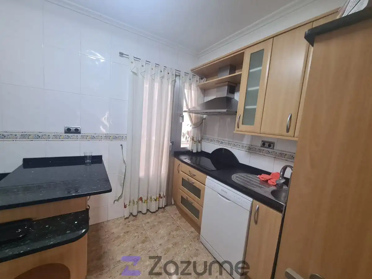 Kitchen of Flat for rent in Benavente  with Heating, Terrace and Furnished