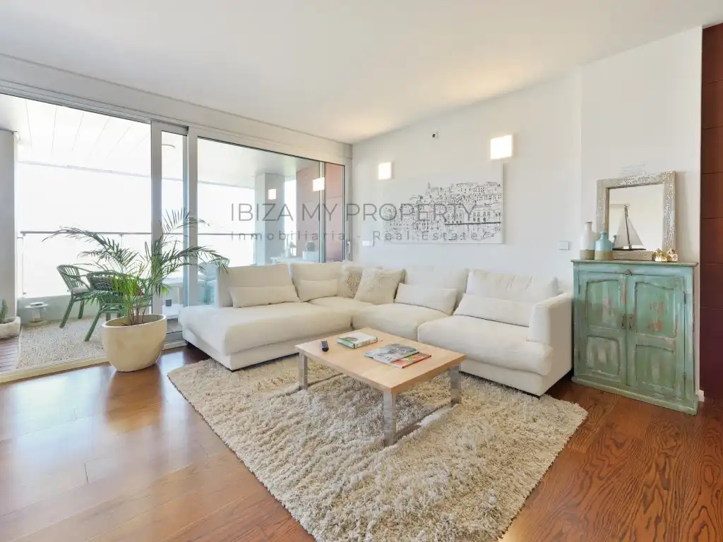 Sala de estar de Apartamento en venta en Eivissa con Aire acondicionado, Terraza y Amueblado