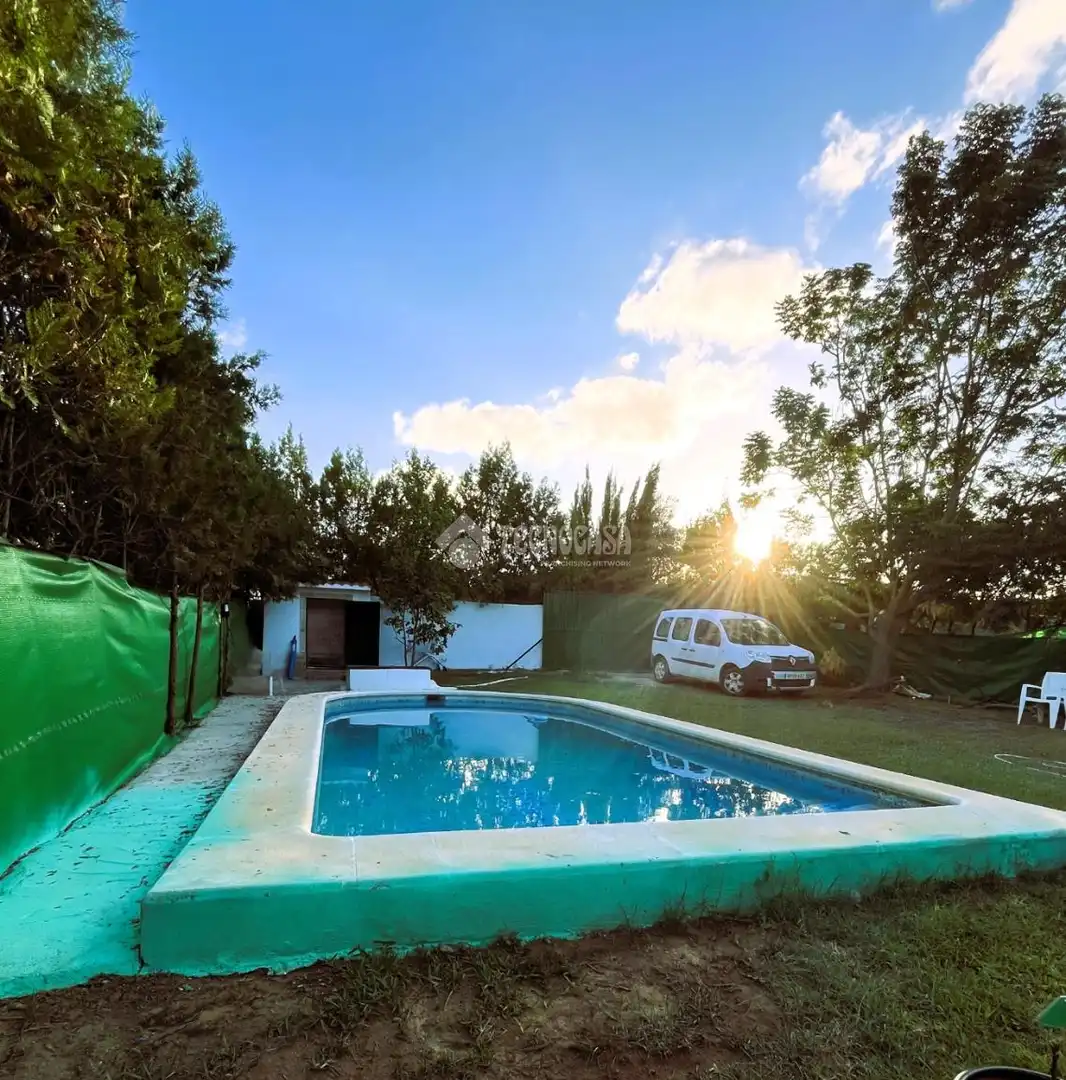 Piscina de Finca rústica en venta en Pilas