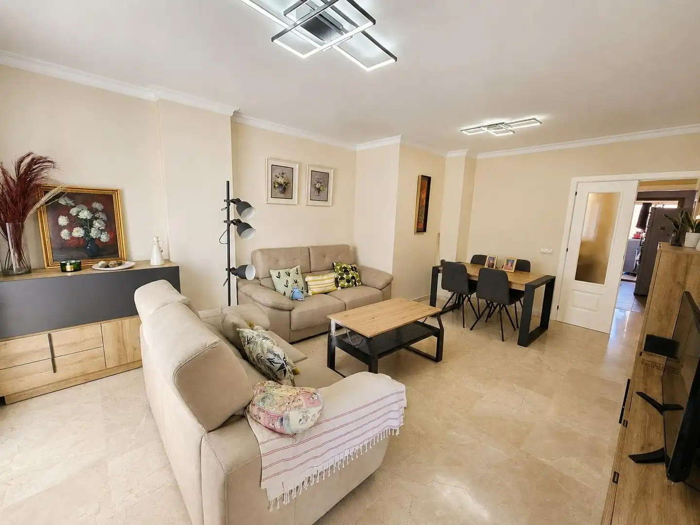 Sala de estar de Piso en venta en Málaga con Aire acondicionado, Jardín privado y Terraza