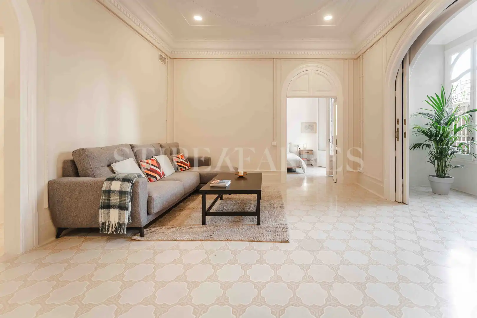 Sala de estar de Piso de alquiler en Barcelona con Aire acondicionado, Calefacción y Amueblado