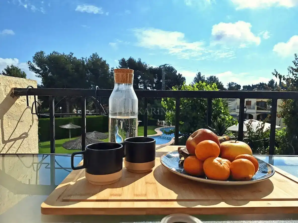 Terrasse von Wohnung zur Miete in Dénia mit Klimaanlage, Schwimmbad und Möbliert