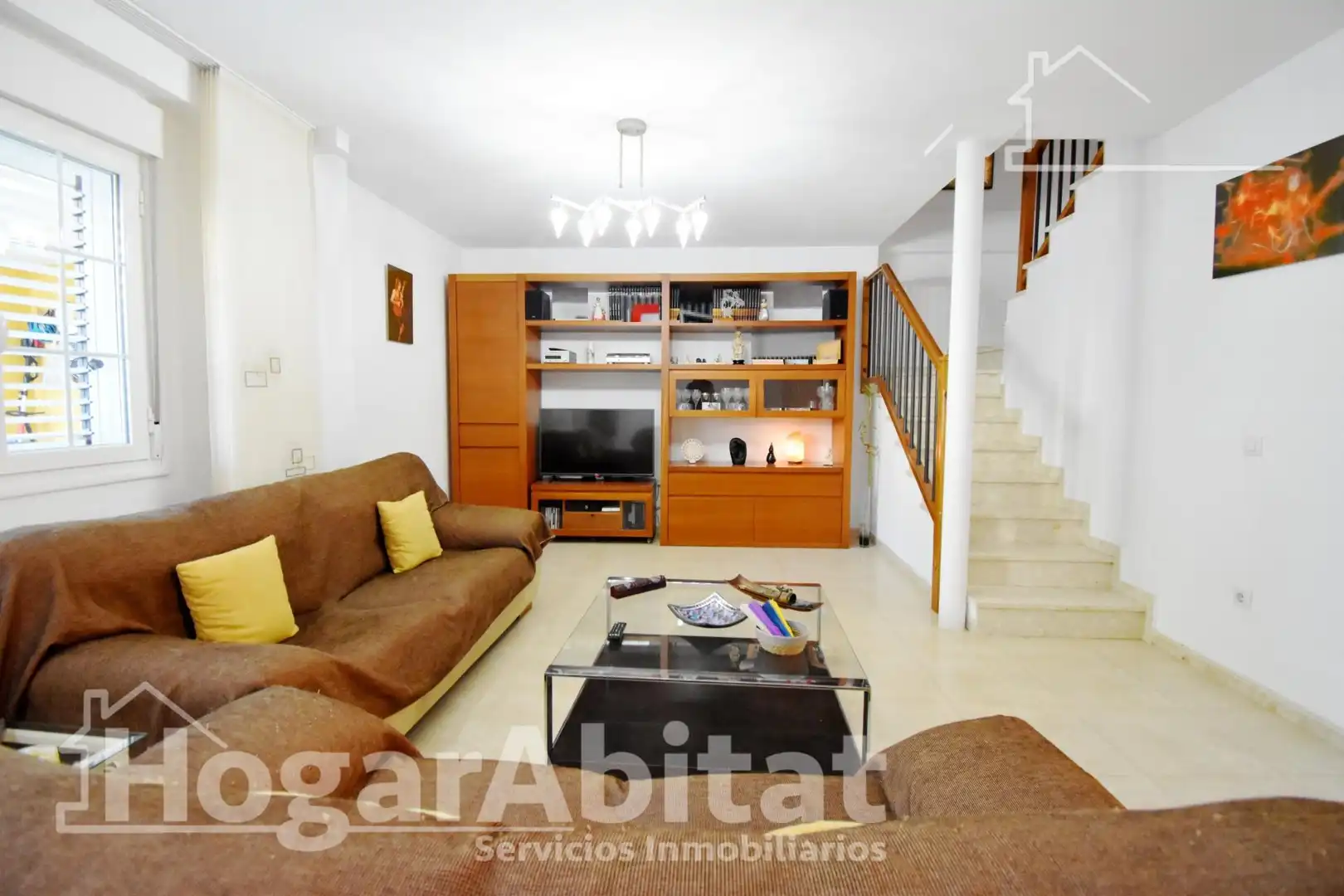 Wohnzimmer von Einfamilien-Reihenhaus zum Verkauf in Cullera mit Heizung, Terrasse und Abstellraum