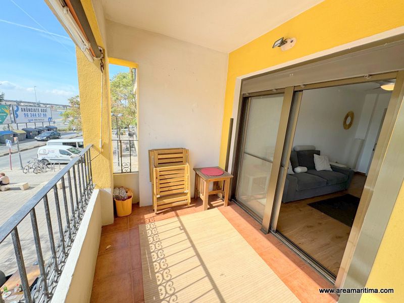 Terraza de Piso de alquiler en Alboraya con Aire acondicionado, Parquet y Amueblado