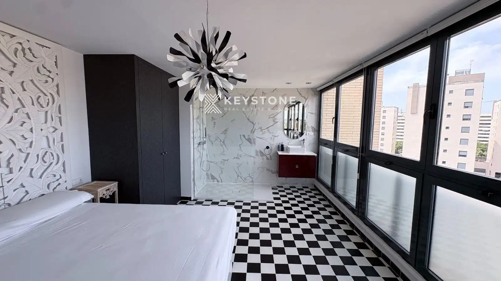 Baño de Ático de alquiler en Alicante / Alacant con Aire acondicionado, Calefacción y Terraza