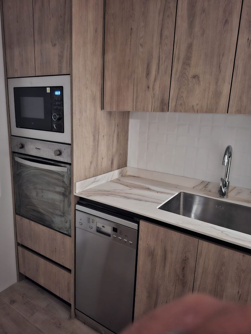 Kitchen of Flat for rent in  Granada Capital  with Heating, Furnished and Washing machine