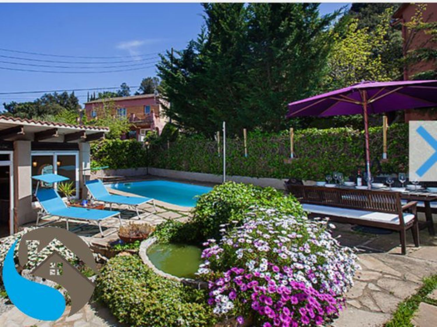 Swimming pool of House or chalet for sale in Pineda de Mar  with Air Conditioner, Heating and Private garden