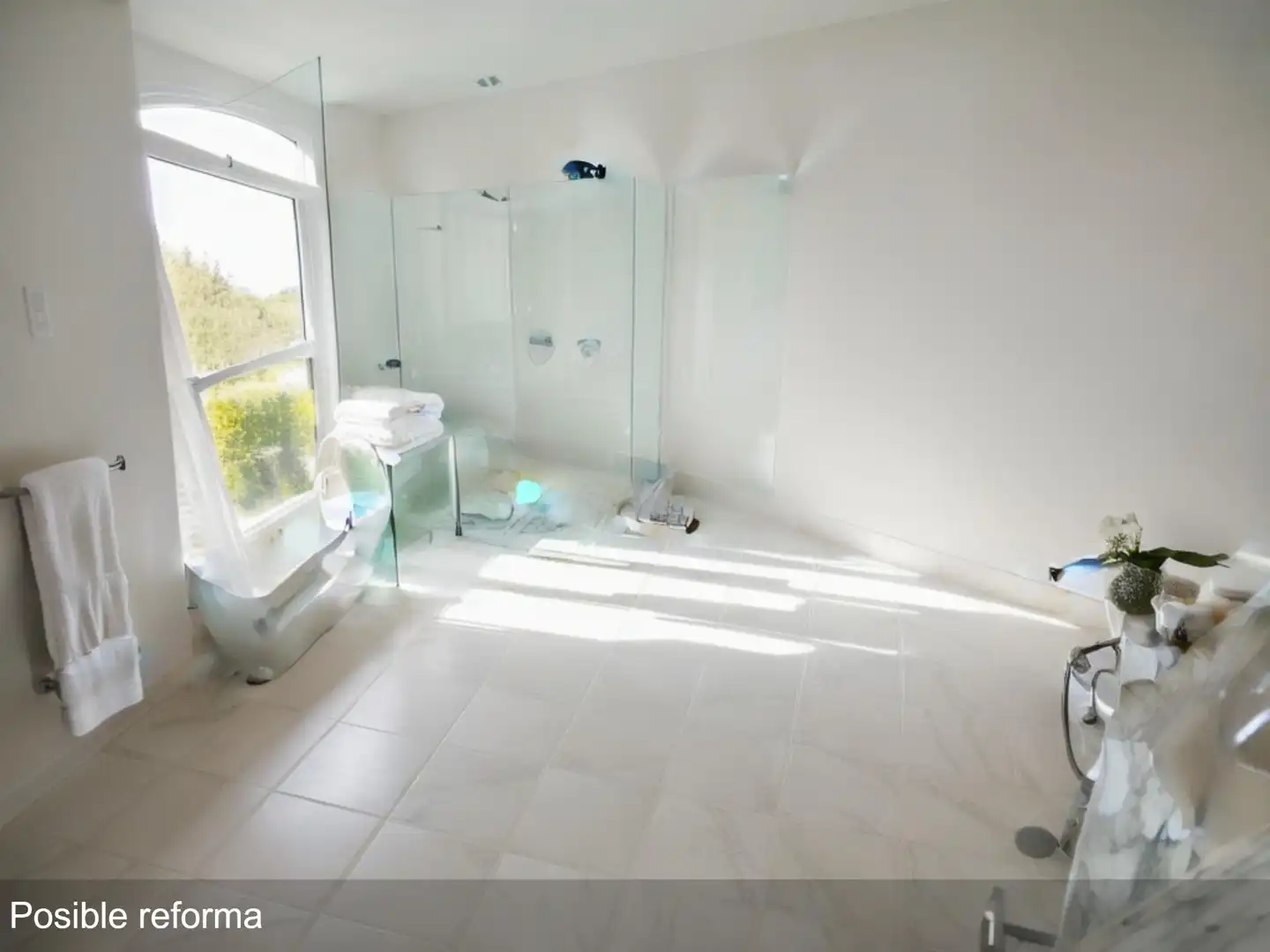 Badezimmer von Wohnung zum Verkauf in Castellvell del Camp mit Klimaanlage und Terrasse