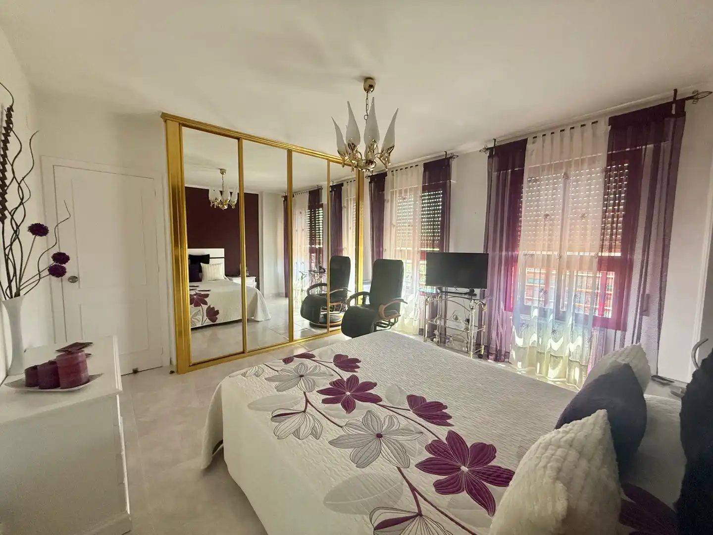 Bedroom of Flat for sale in Madrid  with Heating, Terrace and Furnished