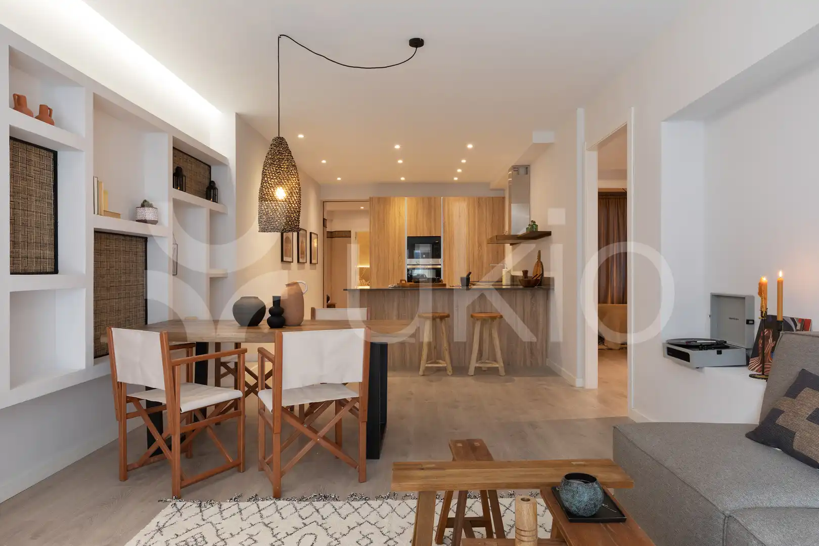 Wohnzimmer von Wohnungen zur Miete in Barcelona mit Klimaanlage, Terrasse und Möbliert