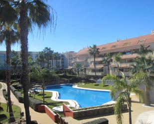 Jardí de Apartament de lloguer en Islantilla amb Aire condicionat, Calefacció i Terrassa