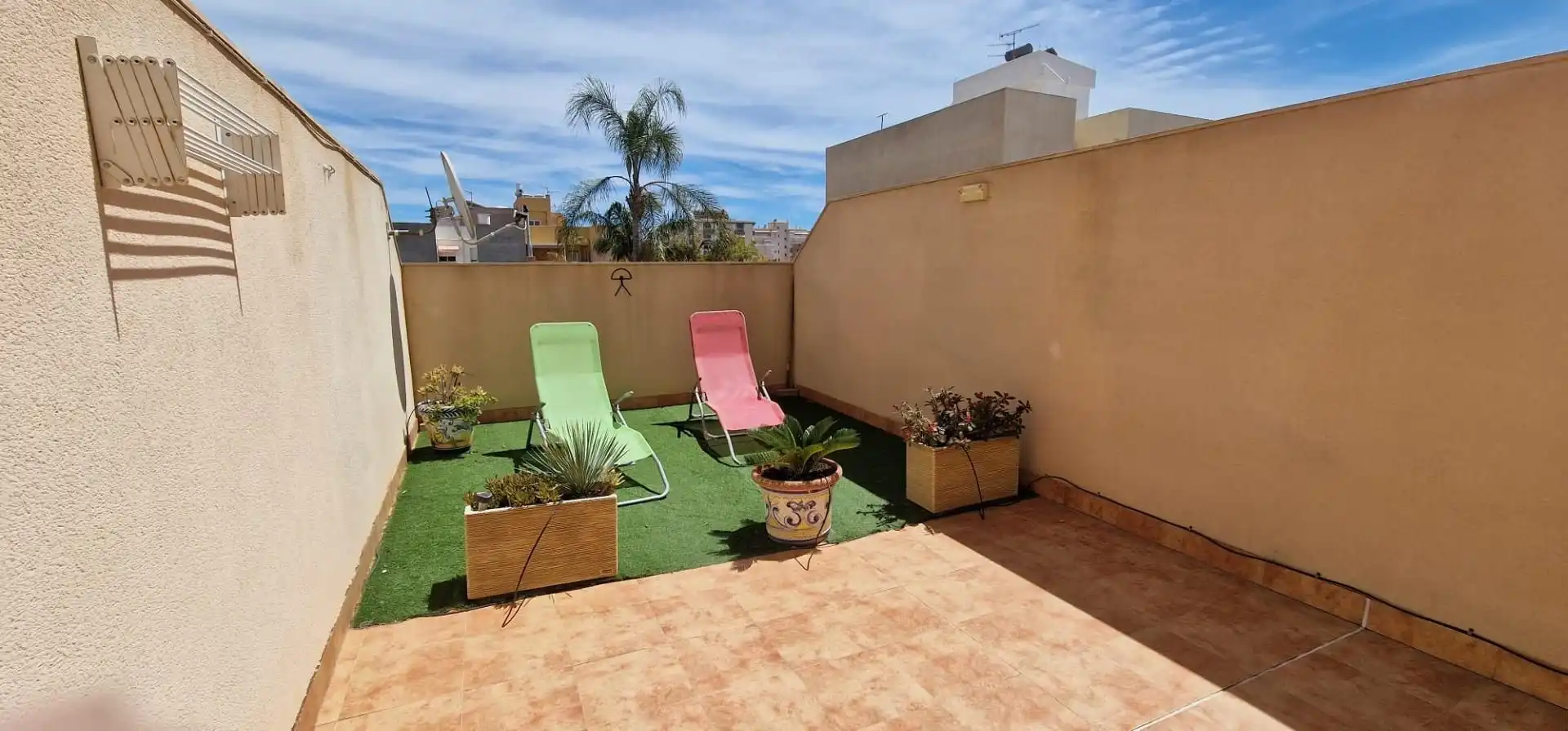 Terrasse von Wohnung zur Miete in Águilas mit Klimaanlage, Privatgarten und Möbliert
