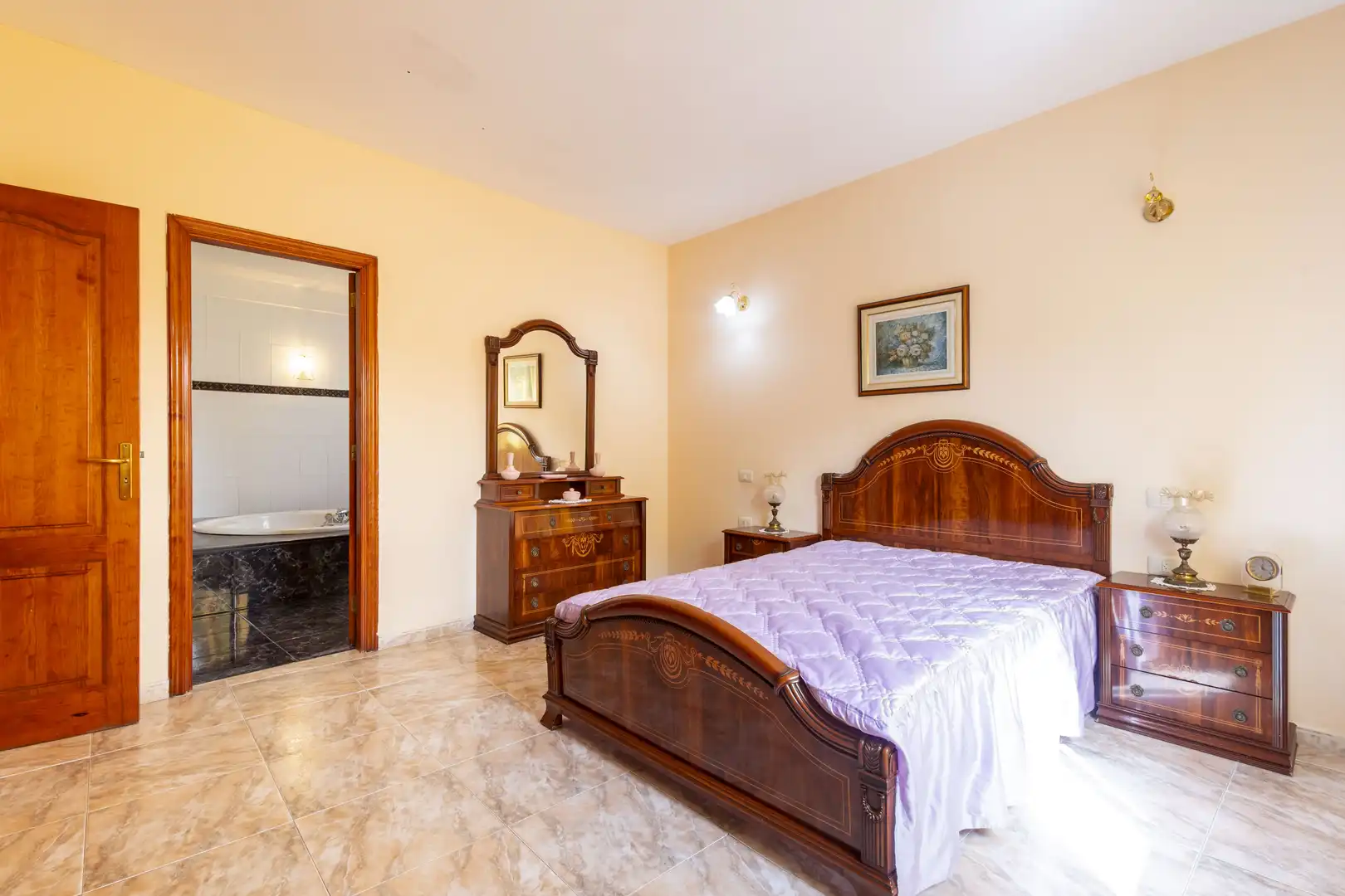 Schlafzimmer von Einfamilien-Reihenhaus zum Verkauf in Los Realejos mit Privatgarten, Terrasse und Abstellraum