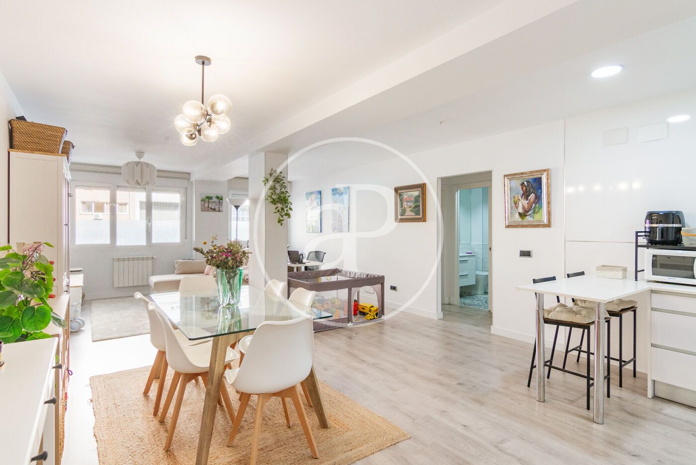 Dining room of Flat for sale in  Madrid Capital  with Air Conditioner, Heating and Terrace