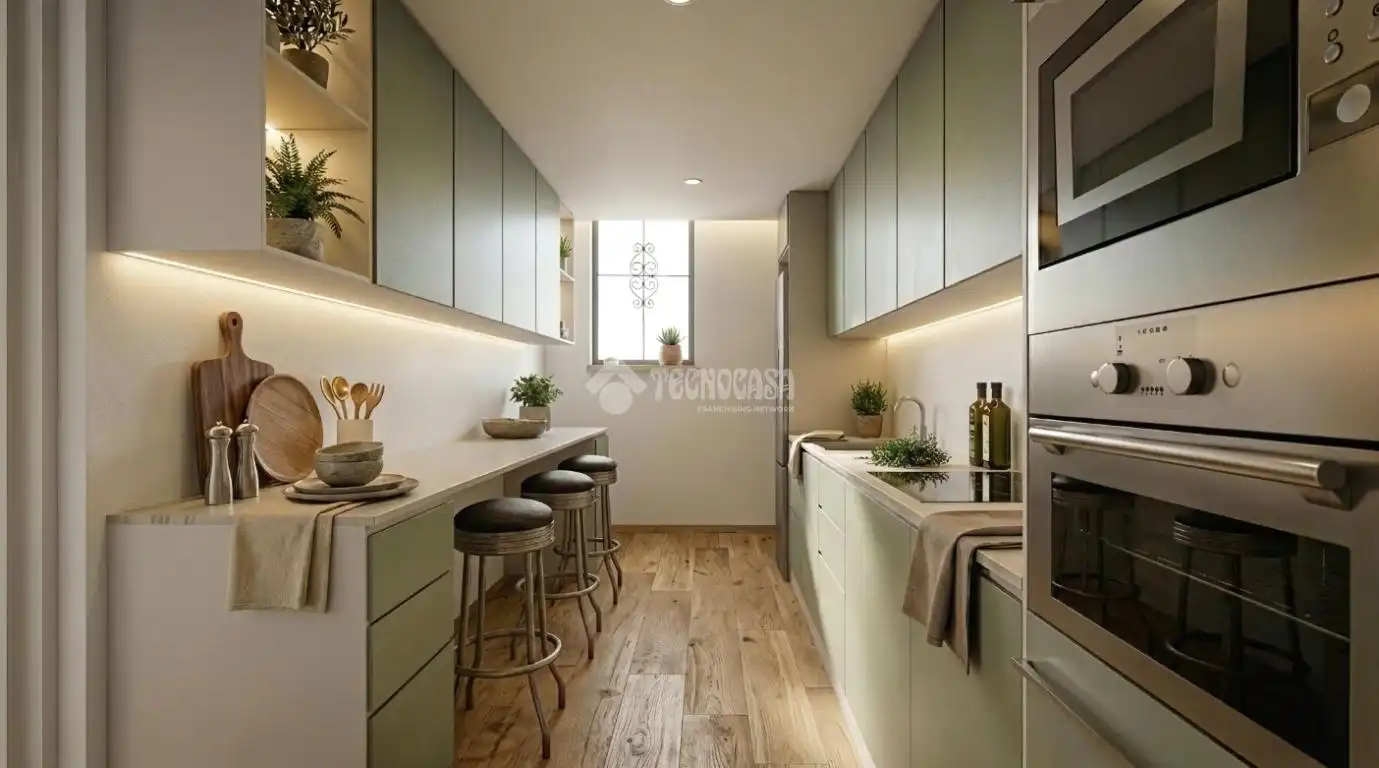 Cocina de Casa adosada en venta en Sant Adrià de Besòs con Aire acondicionado, Calefacción y Terraza