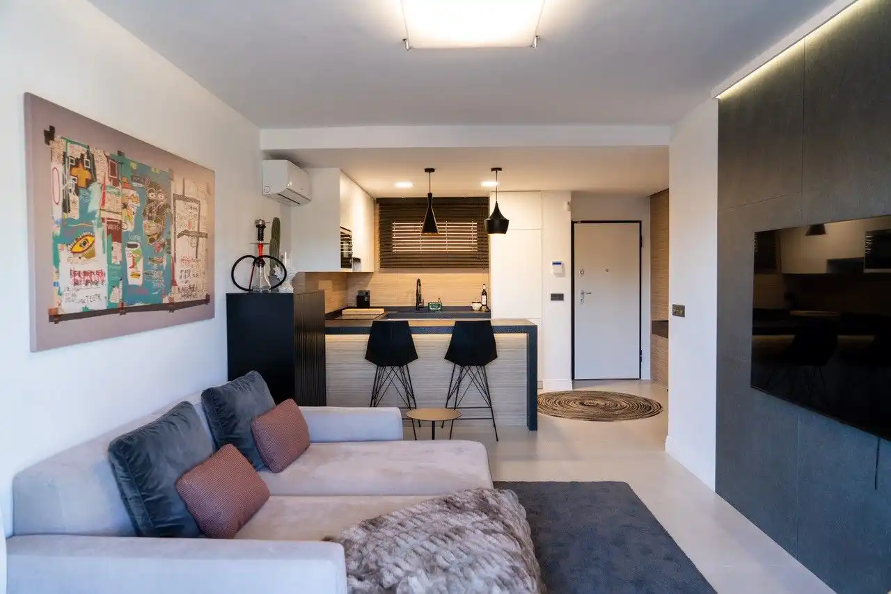 Sala d'estar de Apartament en venda en Torrevieja amb Aire condicionat, Calefacció i Jardí privat