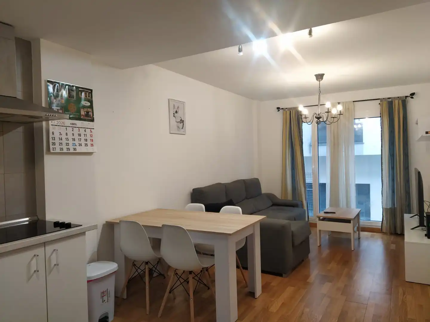 Sala de estar de Apartamento en venta en Cariño con Calefacción, Parquet y Amueblado
