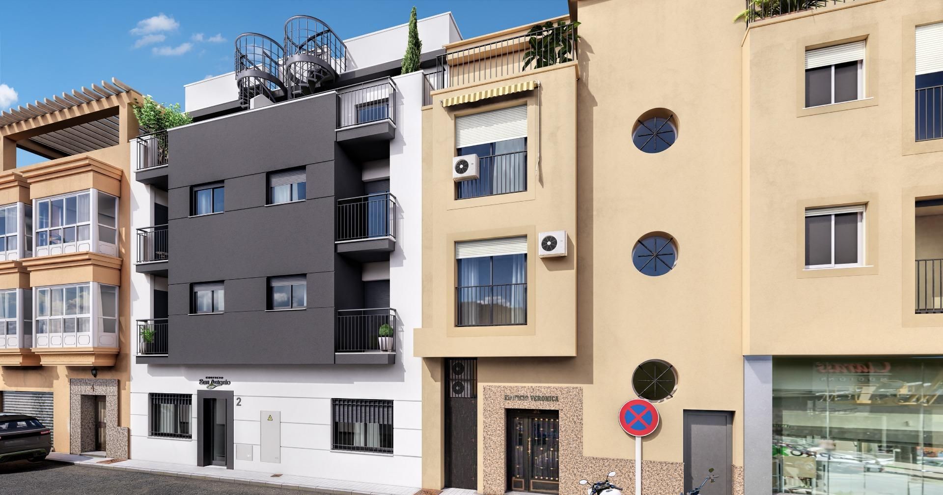 Außenansicht von Wohnungen zum verkauf in Mijas mit Klimaanlage, Heizung und Terrasse