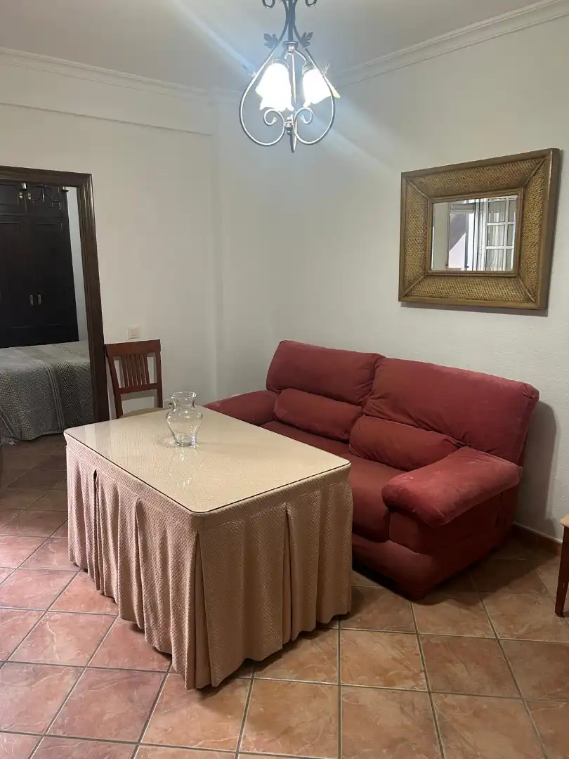 Sala d'estar de Apartament de lloguer en Dos Hermanas amb Aire condicionat, Moblat i Rentadora