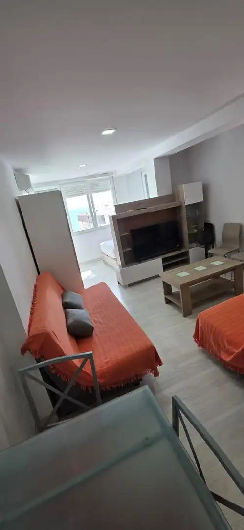 Sala d'estar de Estudi de lloguer en Almería amb Aire condicionat, Calefacció i Moblat