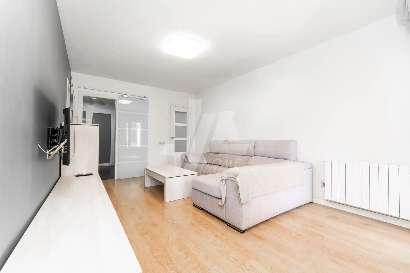 Sala d'estar de Pis en venda en Badalona amb Aire condicionat, Calefacció i Parquet