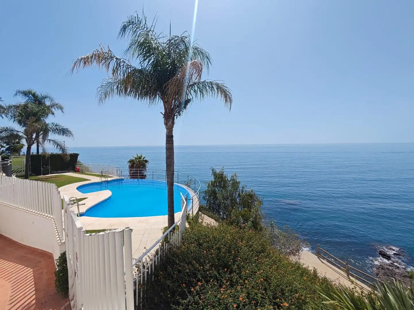 Schwimmbecken von Wohnung zur Miete in Benalmádena mit Klimaanlage, Terrasse und Gemeinschaftspool