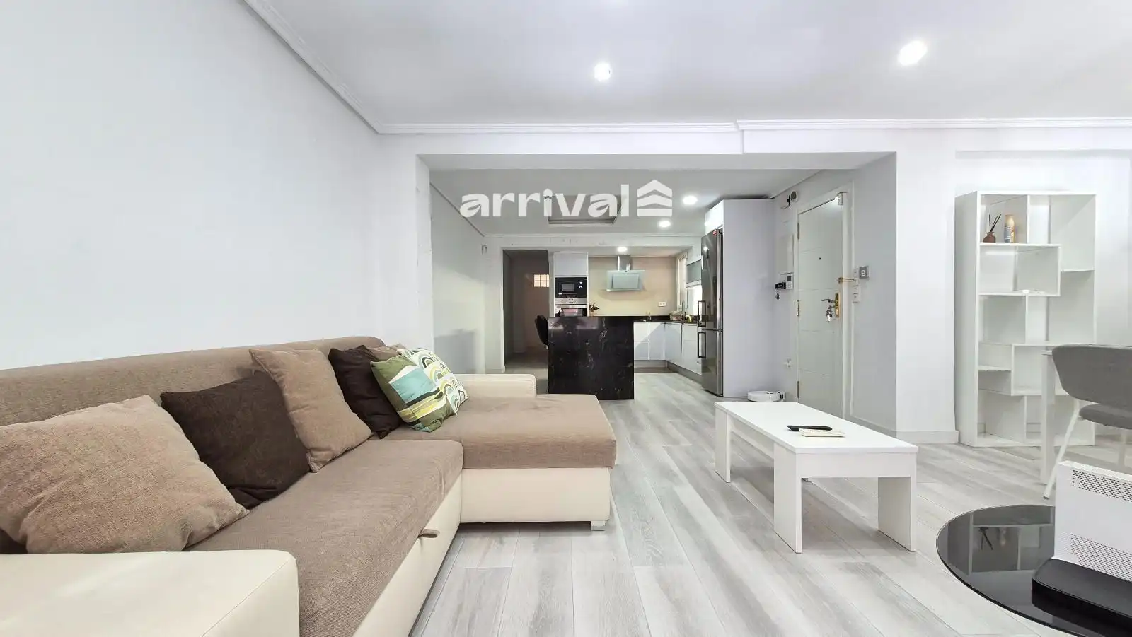 Wohnzimmer von Wohnung zur Miete in Valencia mit Klimaanlage, Heizung und Terrasse