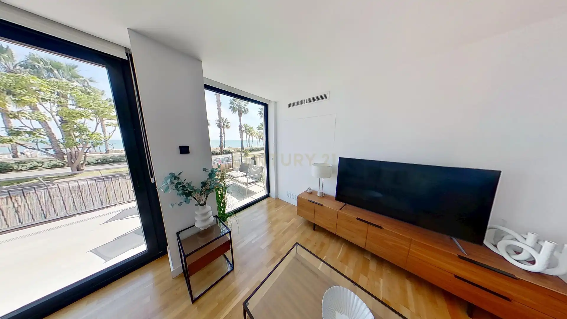 Sala de estar de Apartamento de alquiler en Málaga con Aire acondicionado, Lavadora y Microondas