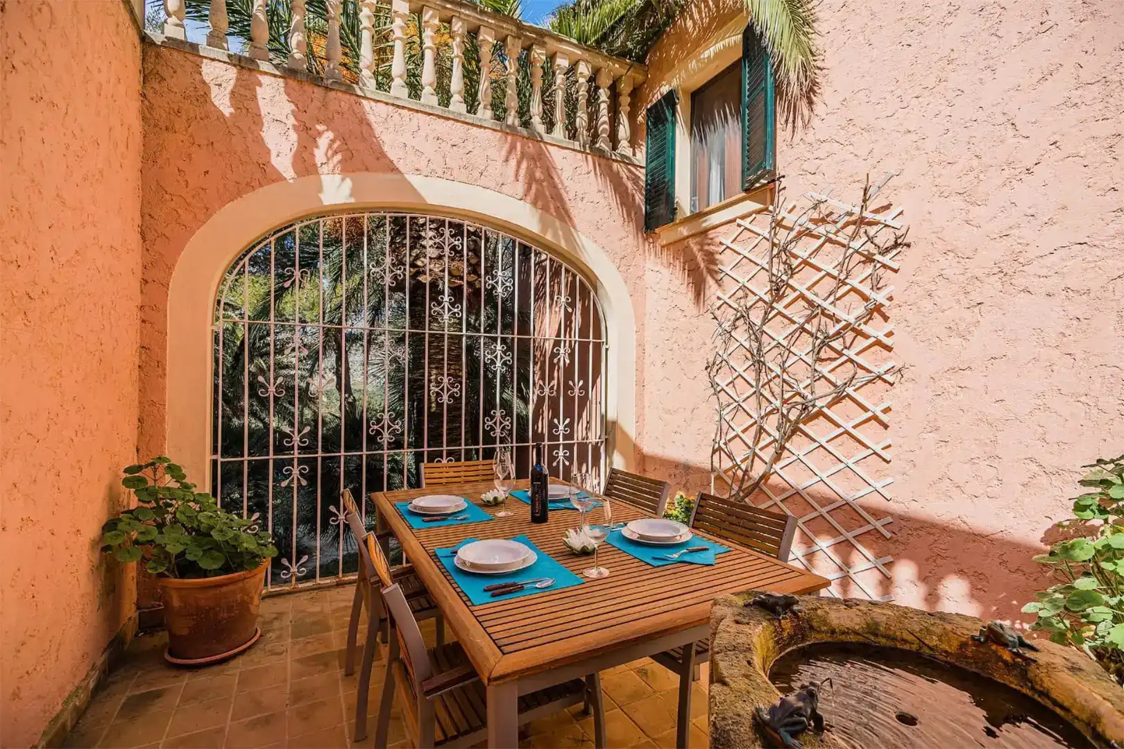 Terrassa de Casa o xalet de lloguer en Pollença amb Aire condicionat, Jardí privat i Piscina