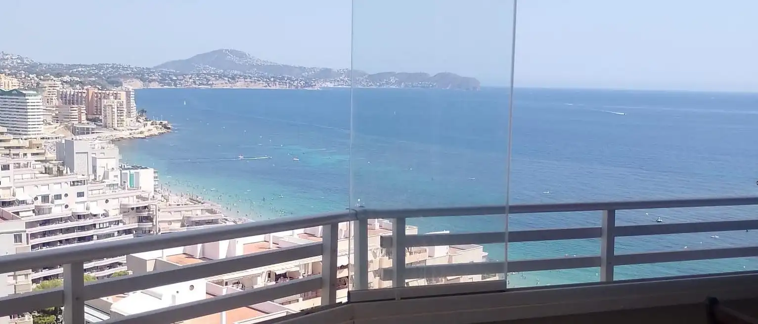 Terraza de Apartamento en venta en Calpe / Calp con Aire acondicionado, Calefacción y Jardín privado